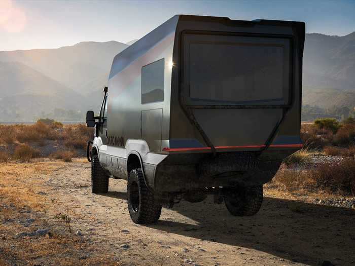 All of these rooms and amenities sit inside of an all-wheel-drive 2021 Iveco Daily four-by-four with 37-inch all-terrain tires.