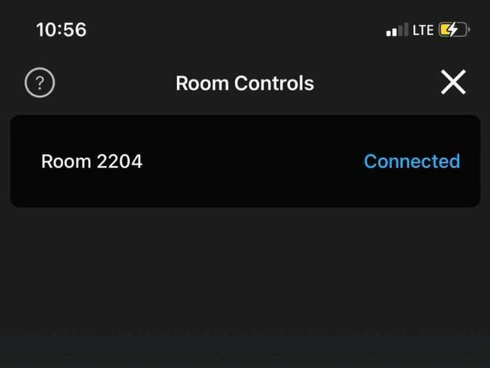 The Hilton app also had a remote functionality to control the television, in case I didn