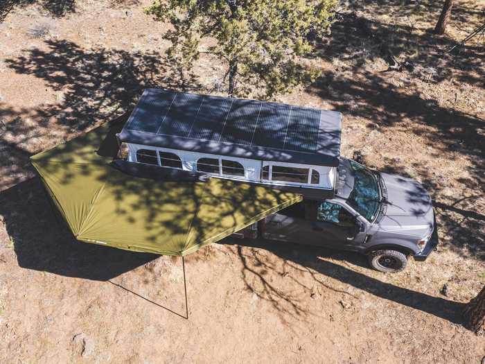 Its foam core composites and curtains that line the windows keep the interior warm despite cold terrains.