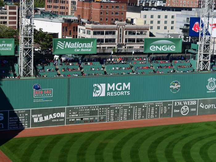 The famous Green Monster in Fenway Park is another symbol of New England.