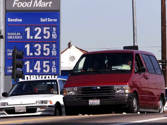 A gallon of gas was two-thirds the price it is today.