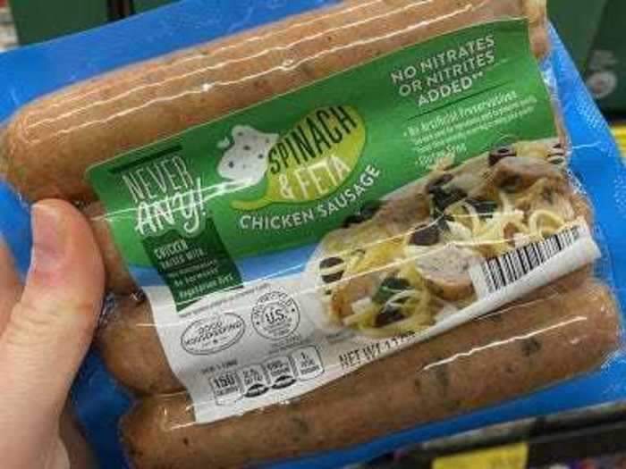 I also pick up these Never Any! chicken sausages.