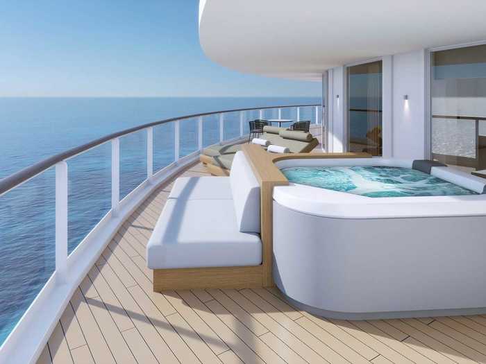 Haven guests can also access a shared sundeck with an infinity pool, and an outdoor spa with a sauna and cold room.