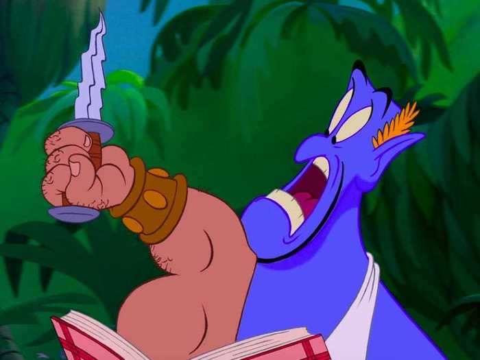 Genie makes a reference to "Julius Caesar."