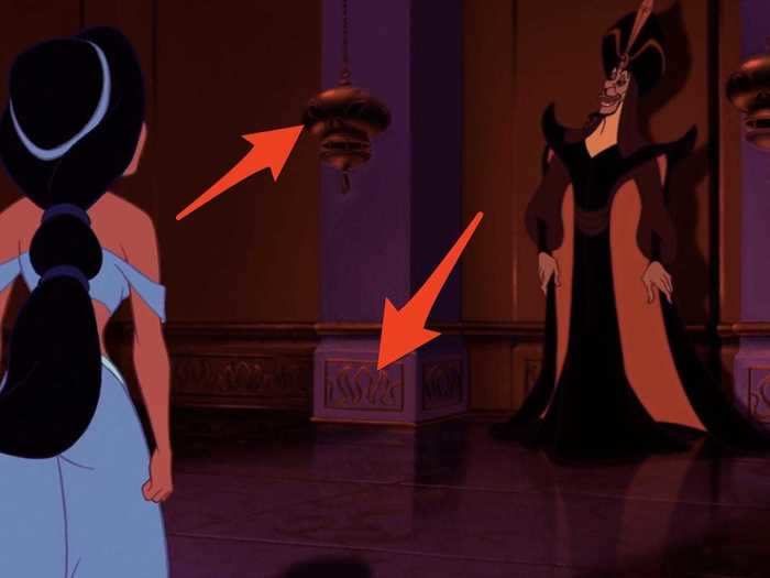 There are skulls and flames in Jafar