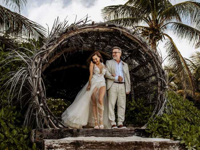 Thainá said walking down the aisle was her favorite moment of the wedding day.