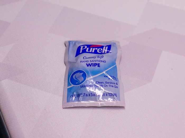 All passengers were also given Purell wipes at boarding. Delta is also one of the few airlines to still do this.