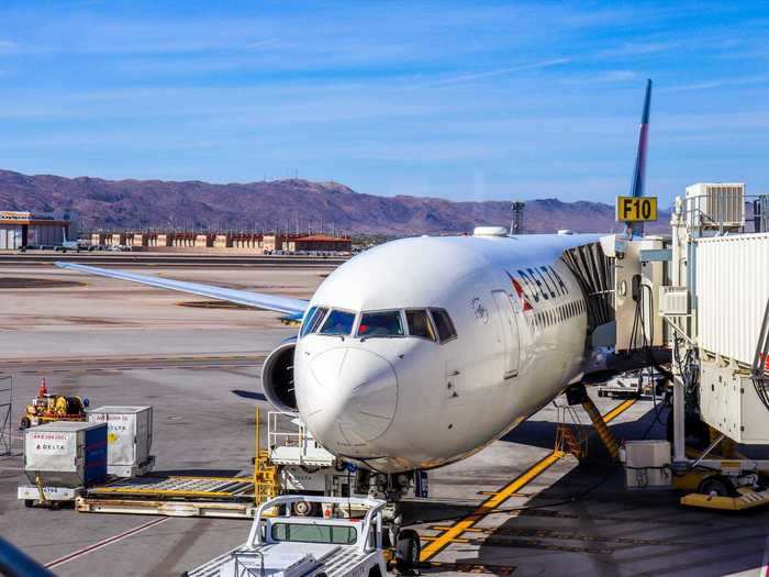 Taking us to Minneapolis was a massive Boeing 767-400ER. Delta has been using more of these wide-body aircraft on domestic routes since they