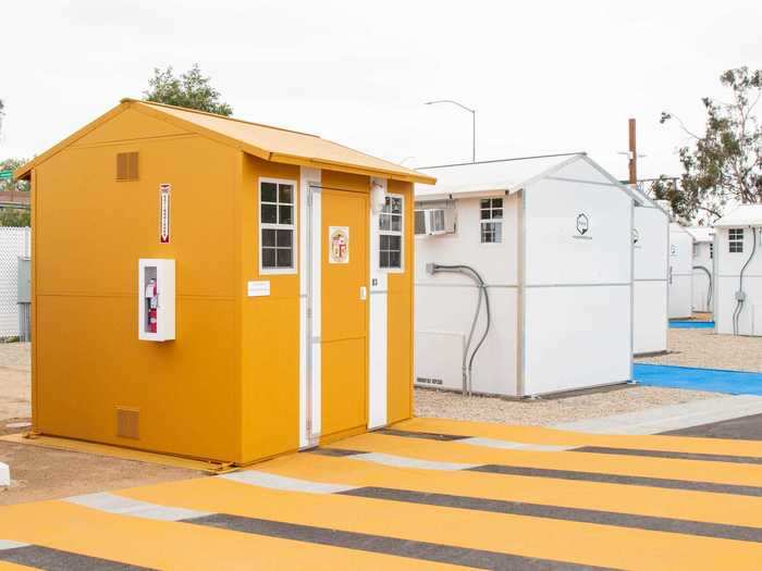 The nonprofit has already opened its second tiny home village, pictured below, about two miles away from the initial community, riding off of the success of the Chandler site.