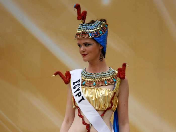 Miss Egypt 2007, Ehsan Hatem, channeled Cleopatra.