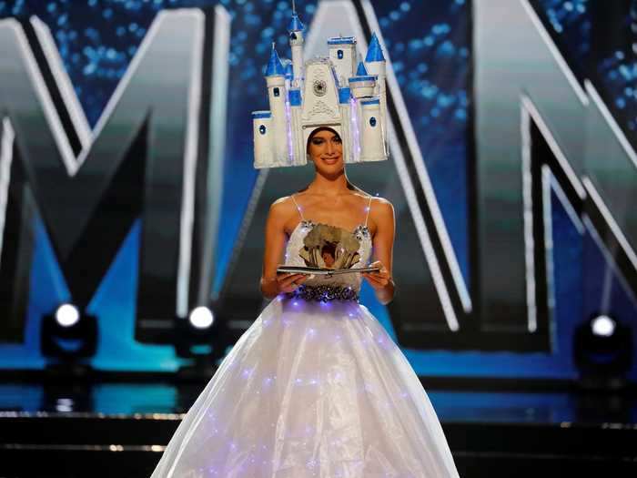 Johanna Acs, Miss Universe Germany 2016, donned a castle headdress.