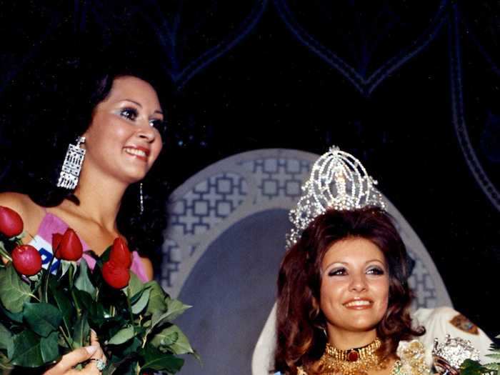 Georgina Rizk of Lebanon took home the 1971 crown in a colorful two-piece ensemble.