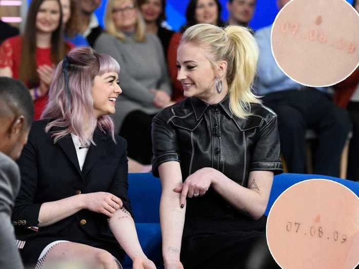 Turner and "Game of Thrones" costar Maisie Williams have matching tattoos on their arms.