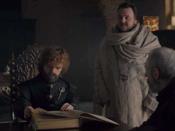 Samwell Tarly presented Tyrion with "A Song of Ice and Fire," a new book about the War of the Five Kings.
