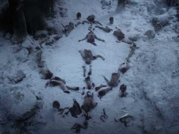 The strange pattern the White Walkers made (seen in the pilot