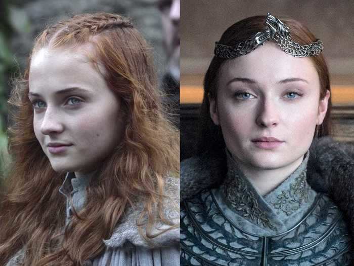 In the pilot, Sansa tells her mother that being queen someday is the only thing she ever wanted. She was crowned Queen in the North in the series finale.