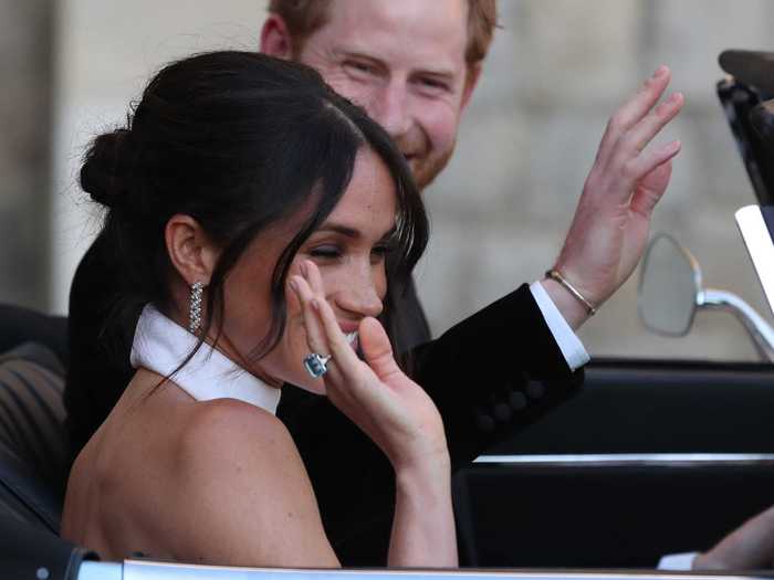 Markle wore a ring from Princess Diana