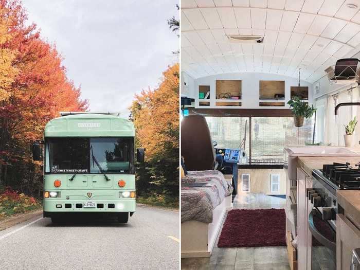Take a look at how the family lives inside their tiny home as they travel from state to state.