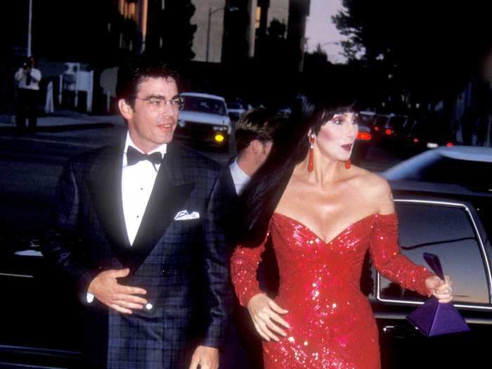 Cher leaned into her movie-star status in 1991 when she wore this red gown.