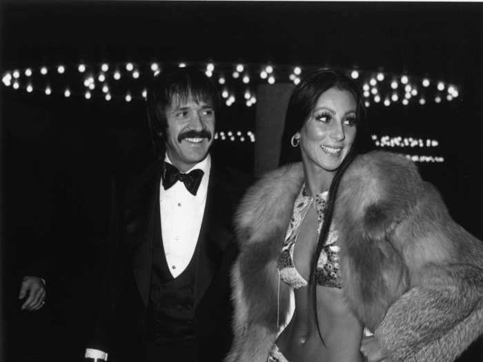 That same year, Cher showed up to the Golden Globes in yet another two-piece look.