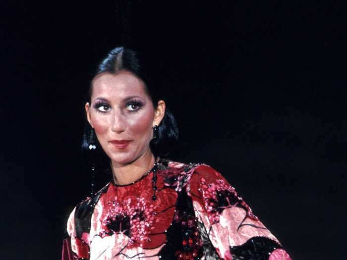 In 1972, Cher wore a two-piece outfit that was covered in a floral design.