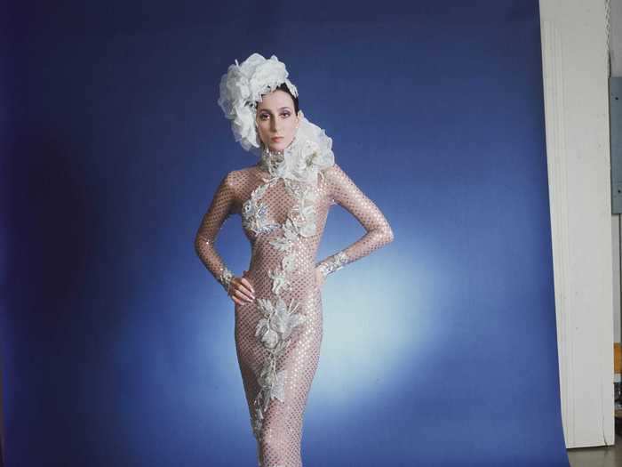 "The Sonny and Cher Comedy Hour" debuted in 1971, and Cher wore this dazzling look in a promo the following year.