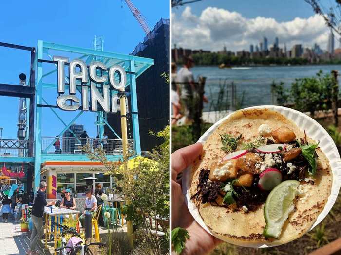 Domino Park offers a number of attractions for visitors, including this taco restaurant designed by the people behind Shake Shack.