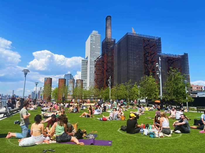 Today, Domino Park is one of the busiest locations in the neighborhood.