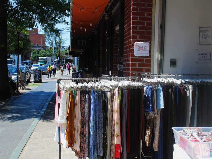 In the heart of Williamsburg, there are a number of boutiques and vintage shops, but there are bigger chain stores too.