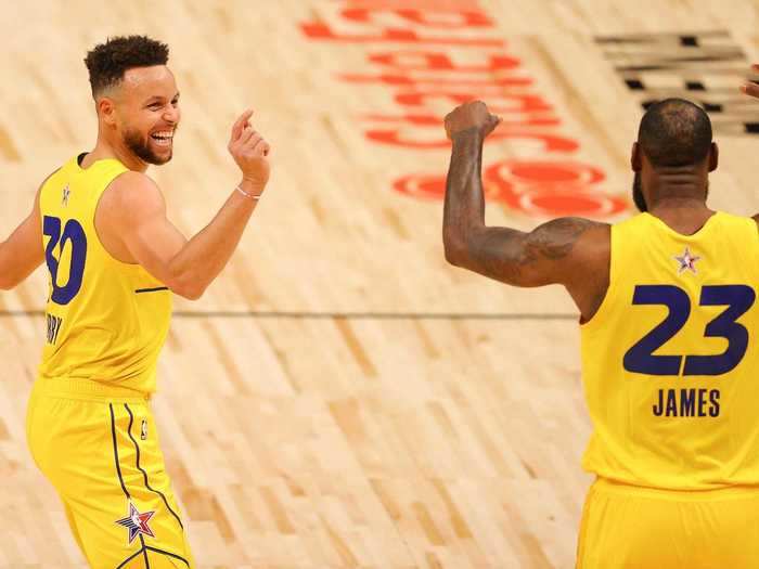 James was a captain for the 2021 All-Star Game and selected Curry to his team. The two seemed to have fun playing on the same team for a weekend.