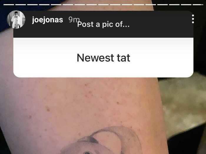 In December 2020, Joe shared a photo of a new tattoo, inspired by another artist.