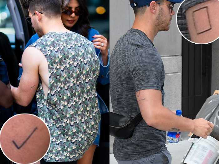 Nick and Chopra Jonas got matching tattoos in July 2019, on the one-year anniversary of their engagement.