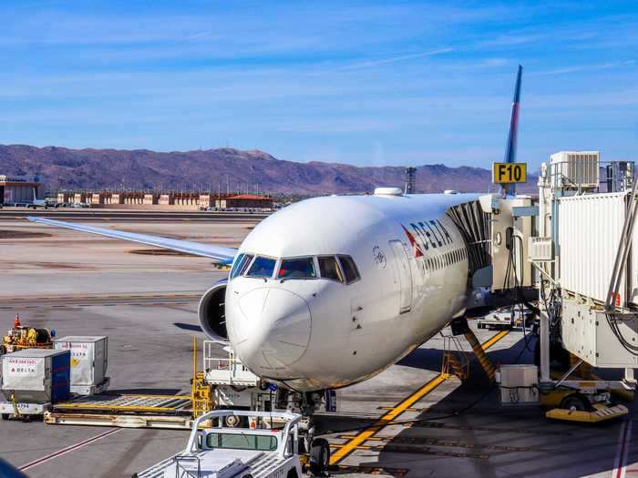 The first flight of the day was on a Boeing 767-400ER. It