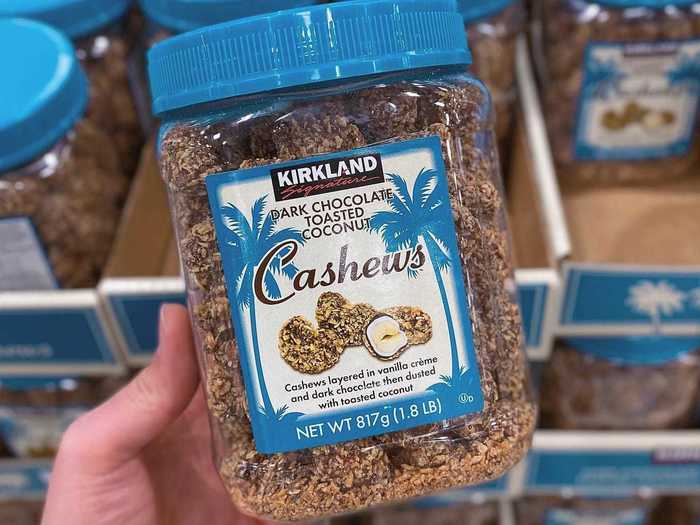 These dark-chocolate, toasted-coconut cashews are my favorite sweet snack.