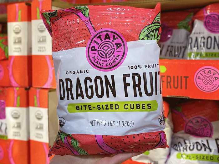 These frozen organic dragon fruit cubes are one of my smoothie staples.