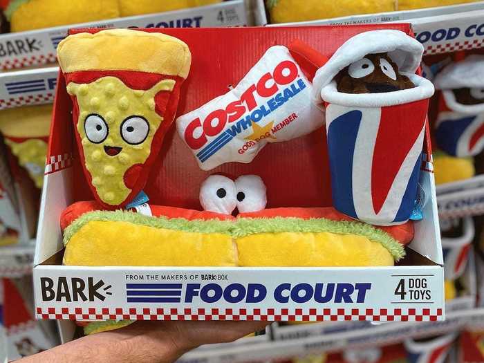 This food-court dog-toy pack lets your pup join in on the Costco fun.