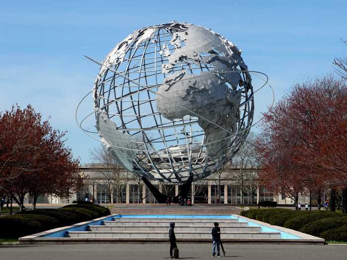 NEW YORK: The Unisphere in Flushing Meadows Corona Park in Queens