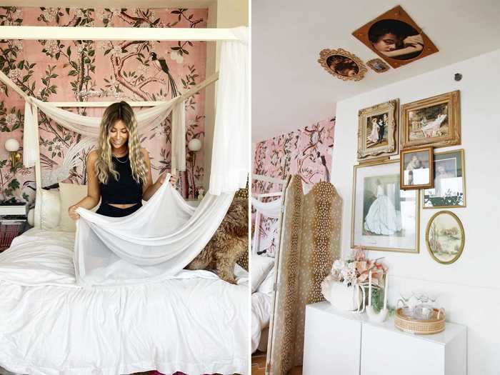 Chelsey Brown is an interior decorator who lives in a 520-square-foot studio apartment in New York City, and she uses renter-friendly hacks to make her space feel larger.