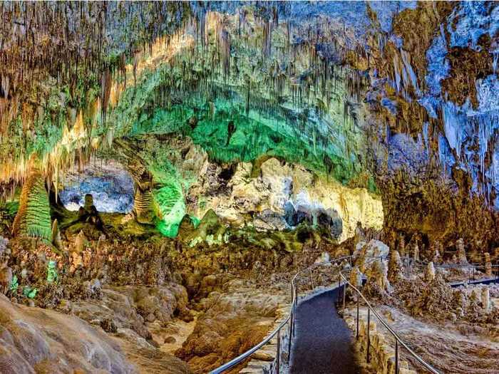 Visitors can explore more than 119 caves at Carlsbad Caverns National Park in New Mexico.