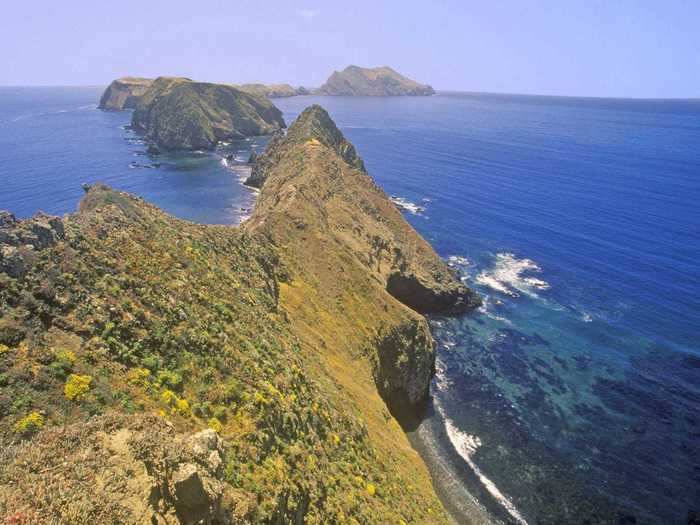 Channel Islands National Park in California is a great spot to hike, bike, surf, dive, snorkel, and kayak.