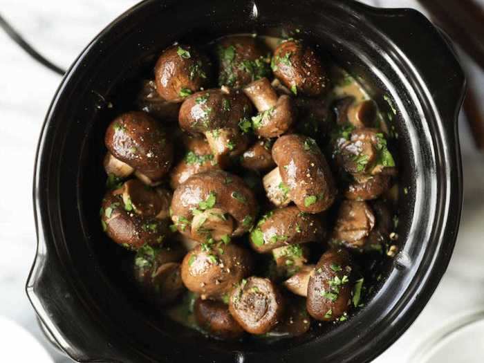 Garlic and herb mushrooms are a delicious side dish but can also be used as a burger topping.