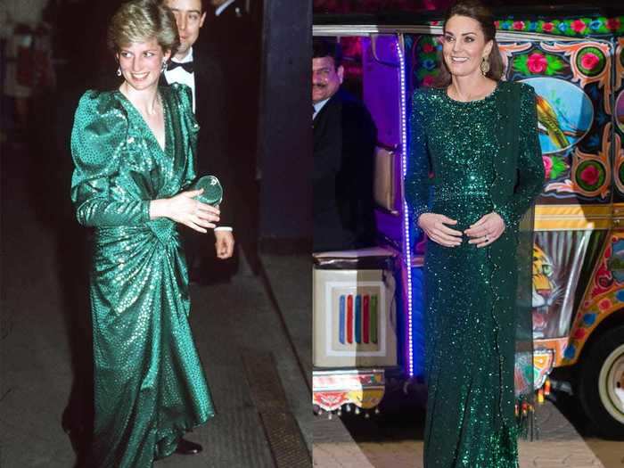 Both have found elegant ways to incorporate sparkles into their evening wear.