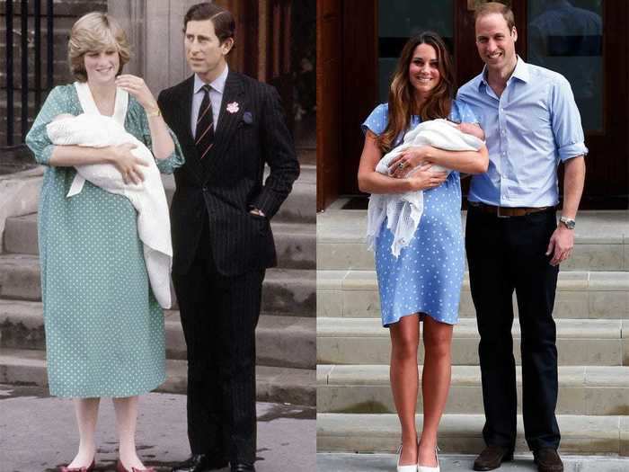 Middleton honored Diana by wearing a polka-dot dress after giving birth to her first child, Prince George.