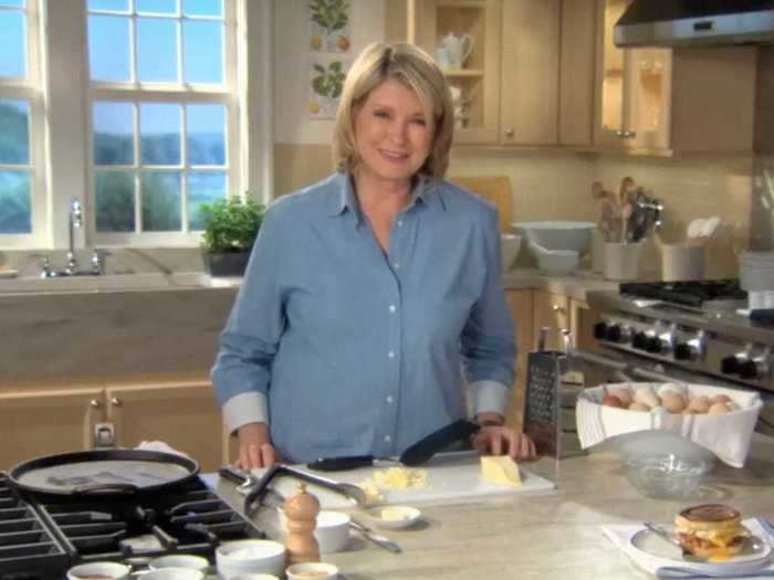 Martha Stewart demonstrated how to make her "favorite breakfast sandwich" on "Martha Stewart