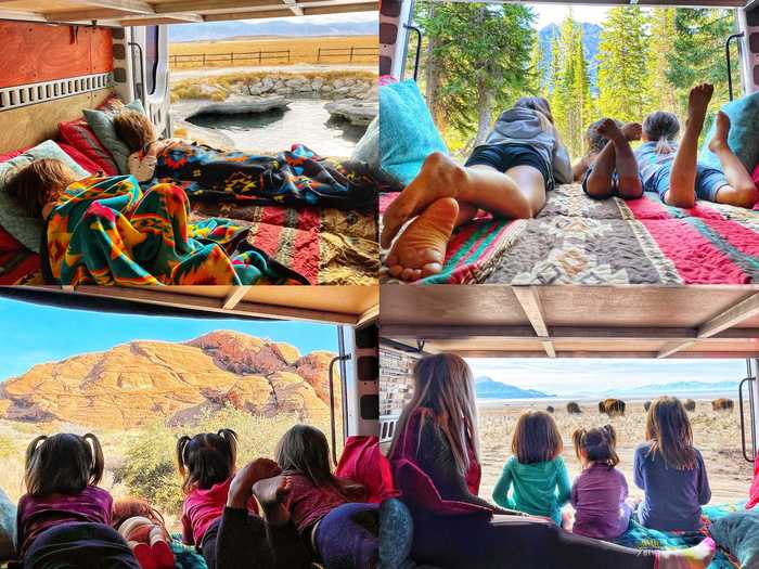 Many people dream of waking up to these views. One Utah-based family made that dream a reality by downsizing and moving into a van part-time.