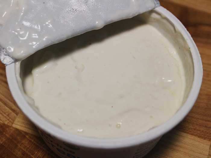 It was slightly gloopy in consistency, almost like yogurt rather than sour cream.