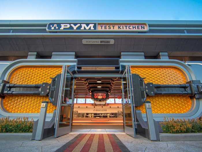 The main food location in Avengers Campus is the Pym Test Kitchen.