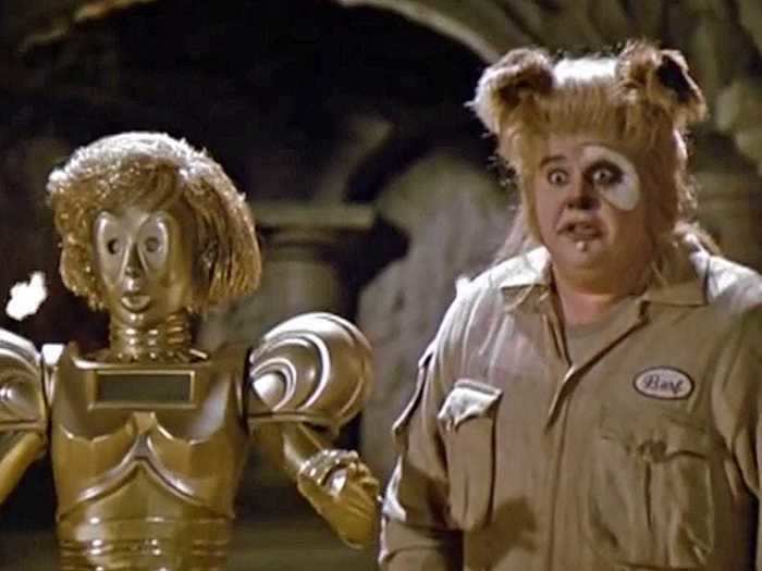 "Spaceballs" (1987) pokes light-hearted fun at science-fiction movies.