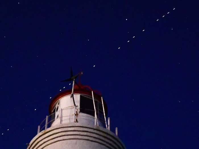 If you spot a chain of bright lights in the night sky, chances are they