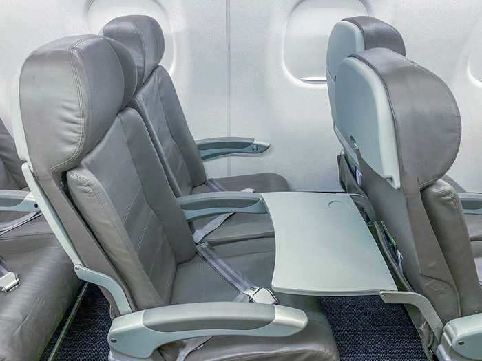 These seats, unfortunately, will not stay. New, slimmer seats will replace the comfortable and plush ones that we experienced on the inaugural flight.